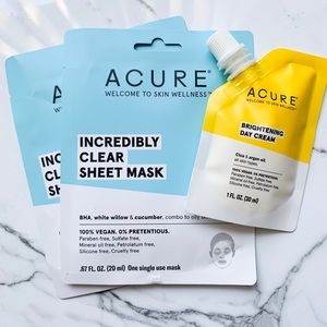 Acure 3-Piece Sheet Mask + Brightening Day Cream